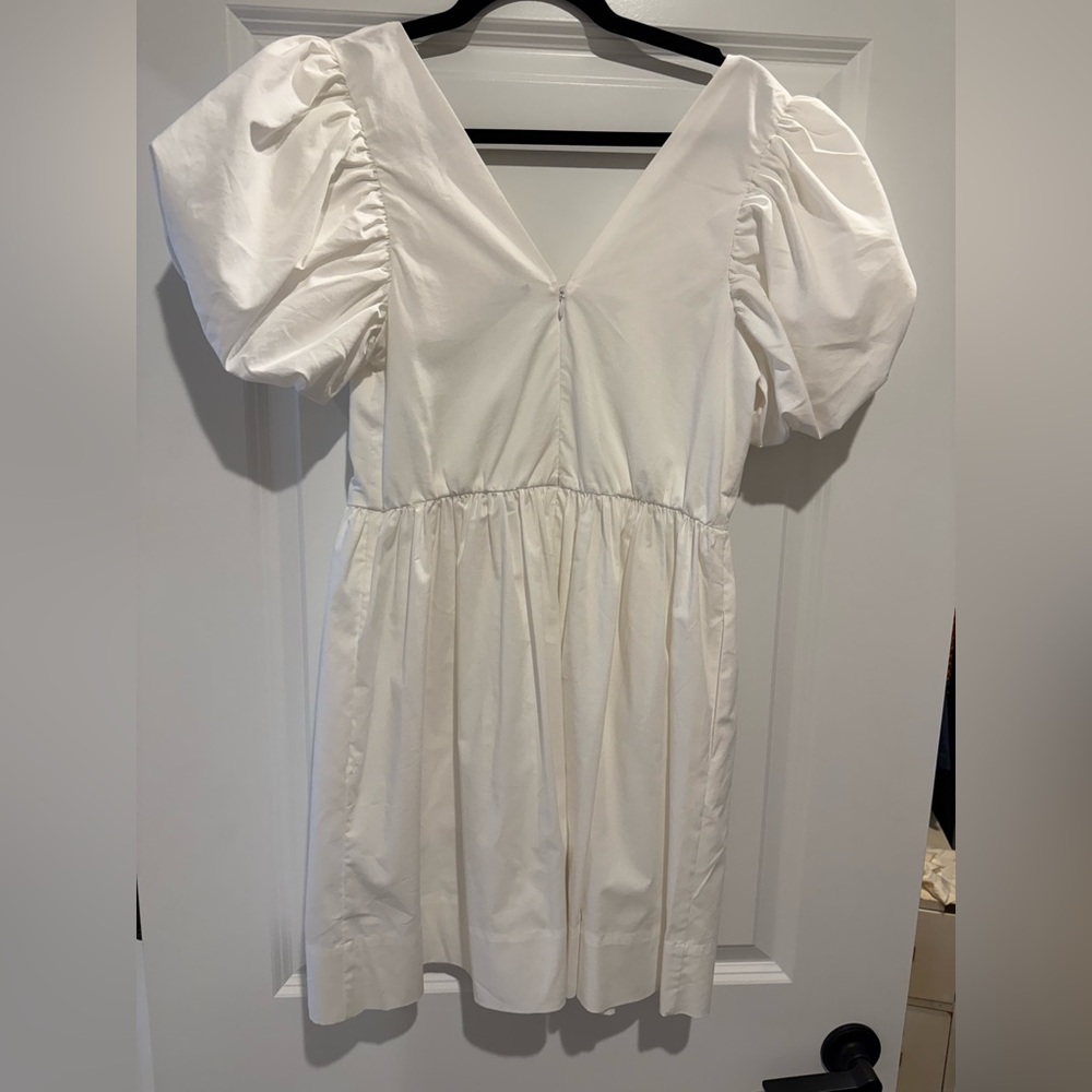 Express White Puff Sleeve Dress